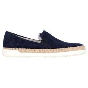 Tod's Women's Suede Sneaker Espadrille, Navy Blue, Size 10